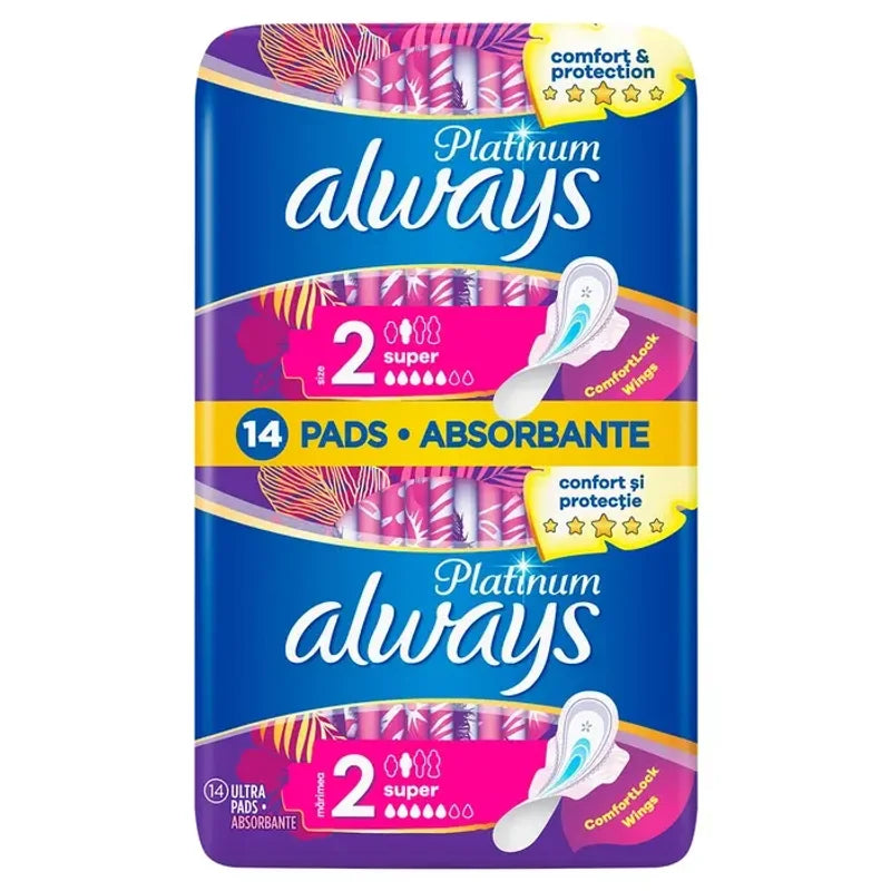 Always Duo Ultra Super Plus, Absorbante Igienice, Marime 2, 14 Buc