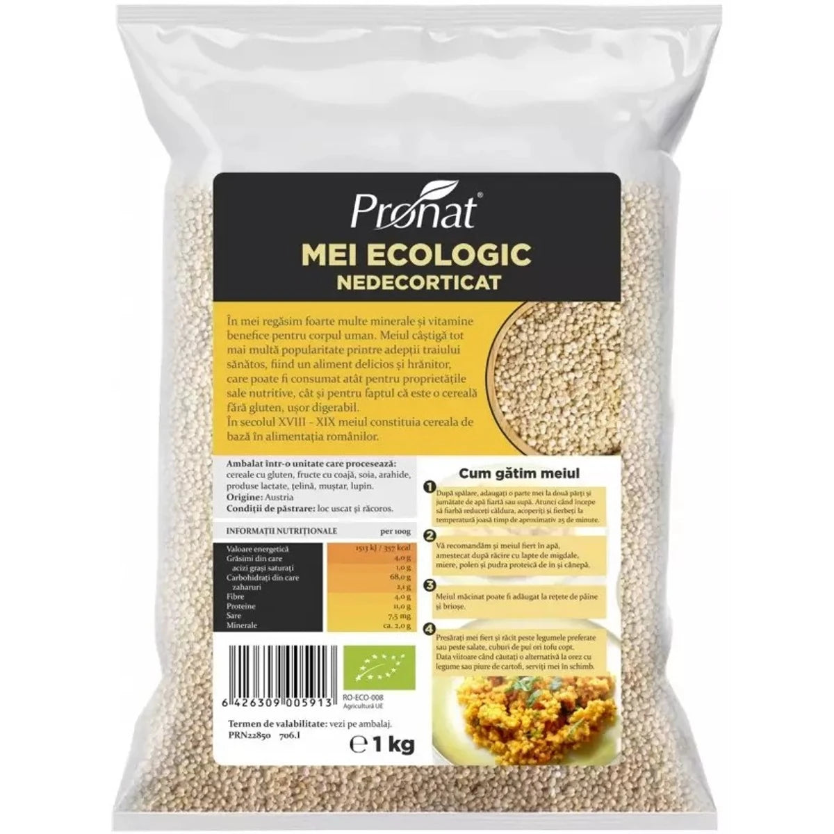 Pronat Mei Nedecorticat Eco, 1kg
