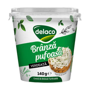 Delaco branza pufoasa cu verdeata 140g