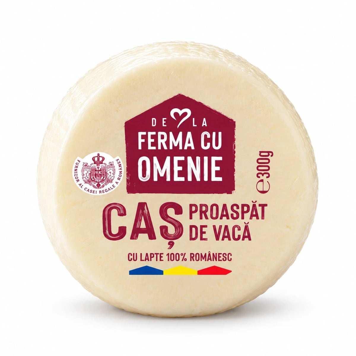 De la Ferma cu Omenie Cas Proaspat de Vaca, 300 g