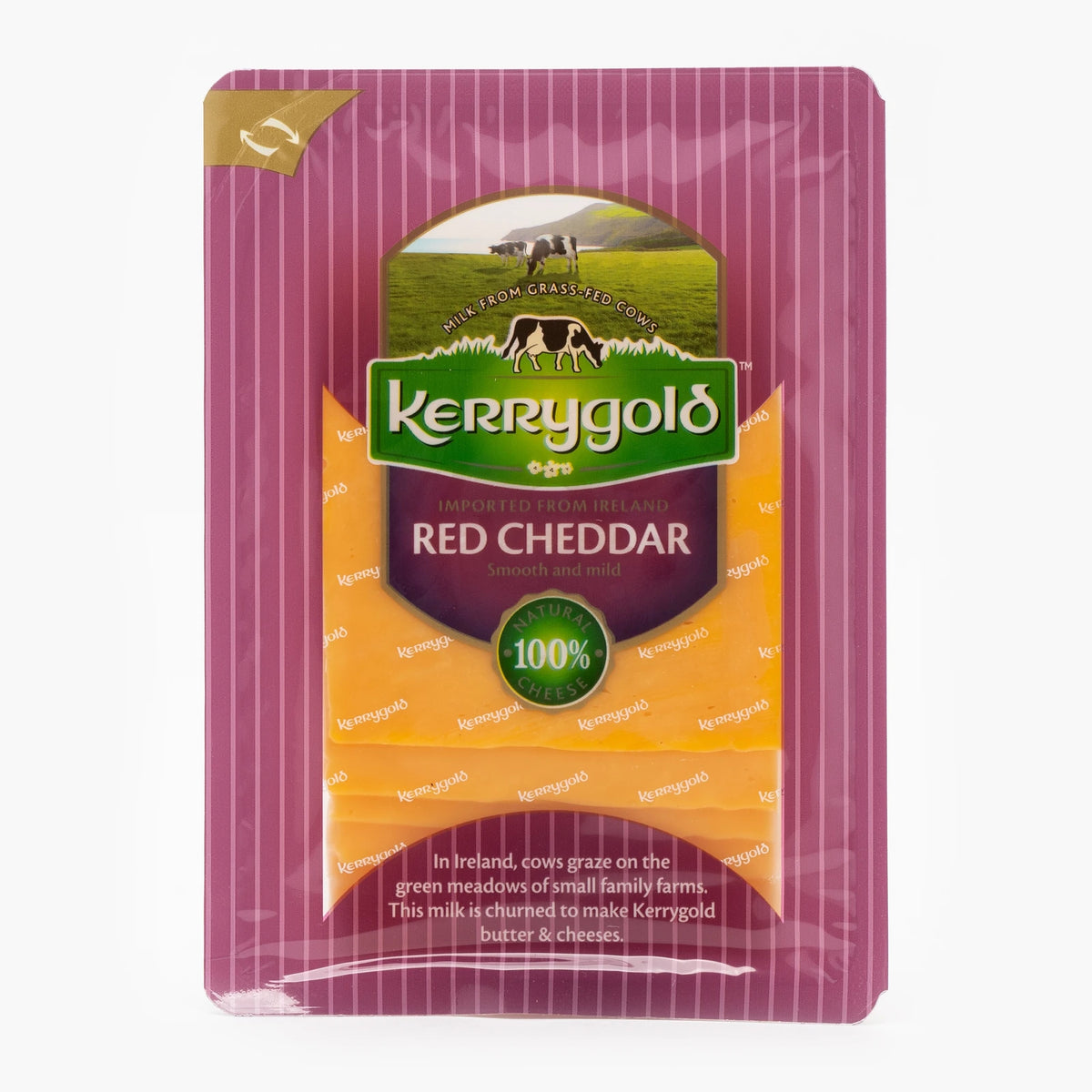 Kerrygold Cheddar Rosu Felii 150g