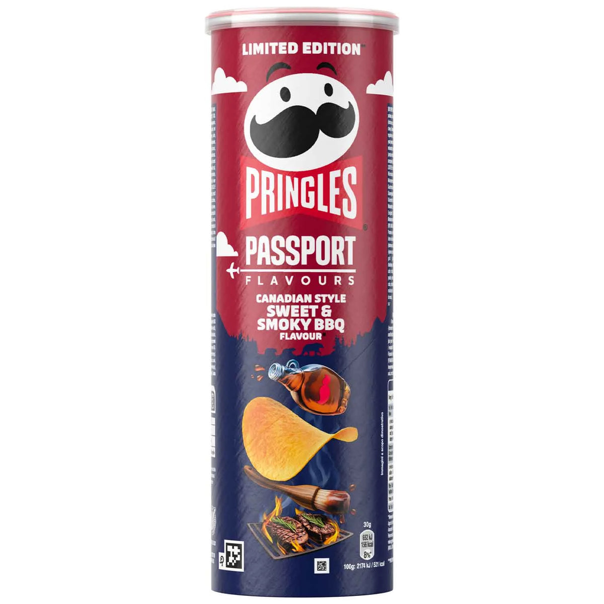 Pringles Chipsuri cu BBQ Dulce si Afumat Canadian Style