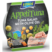 Losos AppetiTuna Salata Mediteraneana cu Ton si Ulei de Masline, 160 g