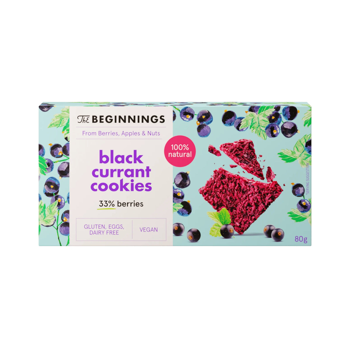The Beginnings Cookies cu coacăze negre 80g