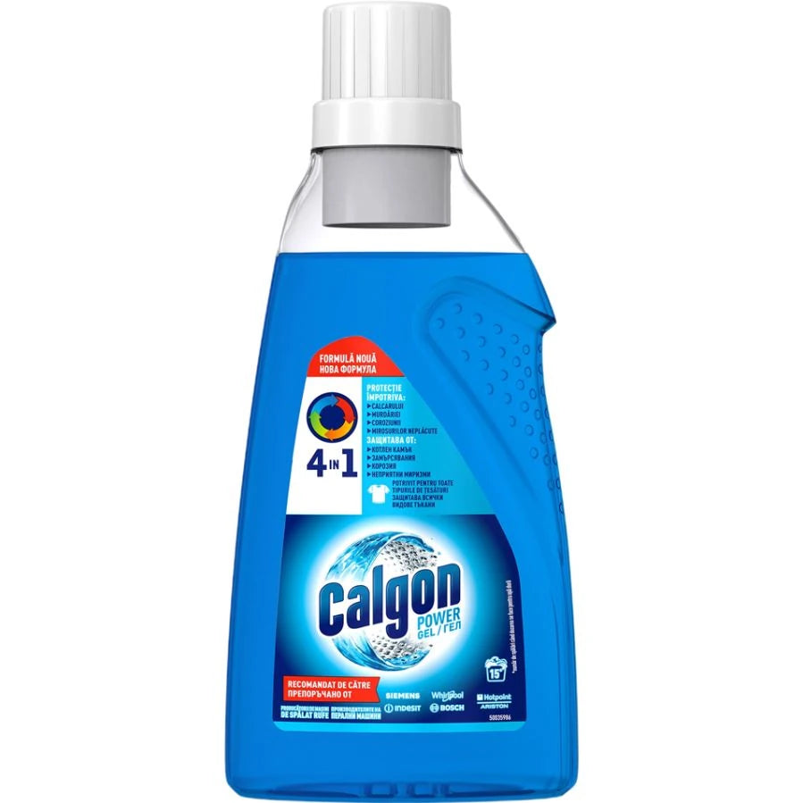 Calgon 4in1 Power Gel Anticalcar pentru Masina de Spalat Rufe, 15 Spalari 750ml