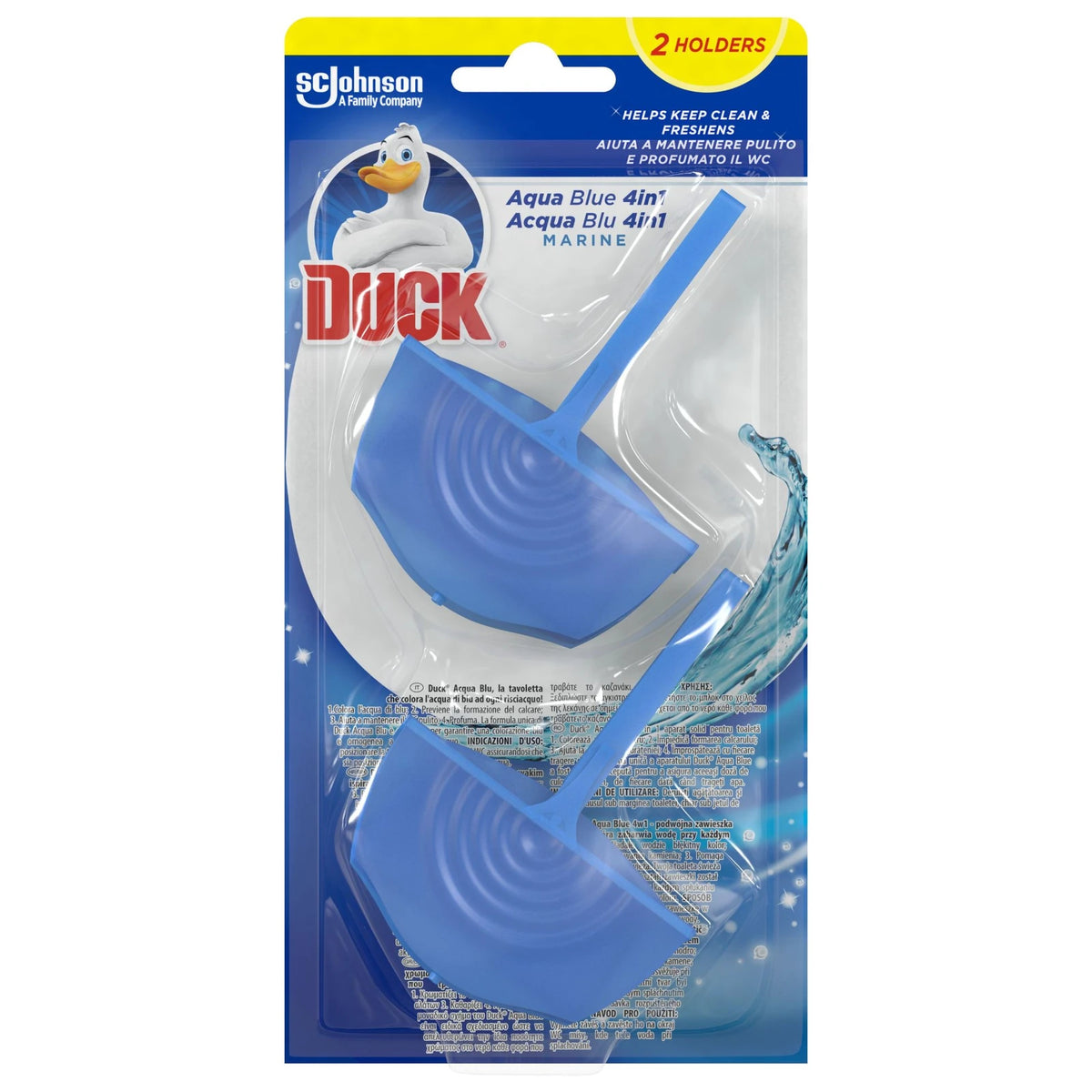 Duck Aqua Blue 4in1 Odorizant Toaleta Marine, 2 Buc