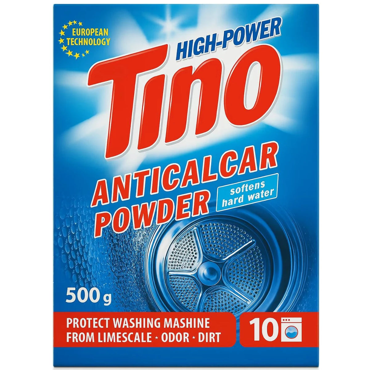 Tino Anticalcar Pudra pentru Masina de Spalat Rufe, 10 Spalari 500g