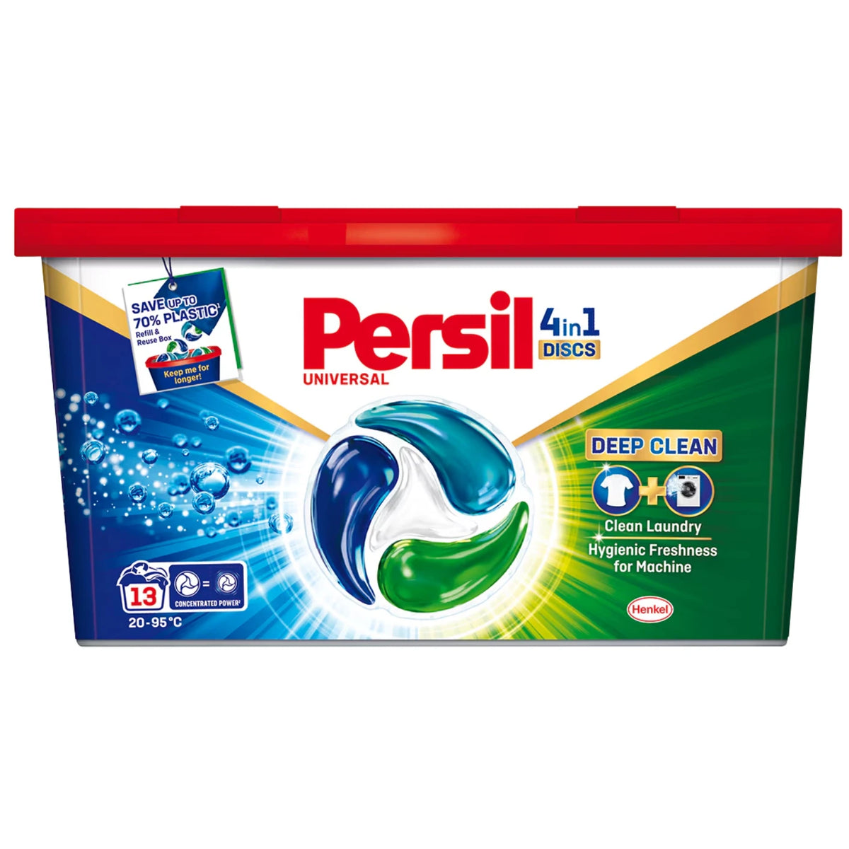 Persil 4in1 Discs Universal Deep Clean, Detergent Automat de Rufe, Capsule, 13 Buc