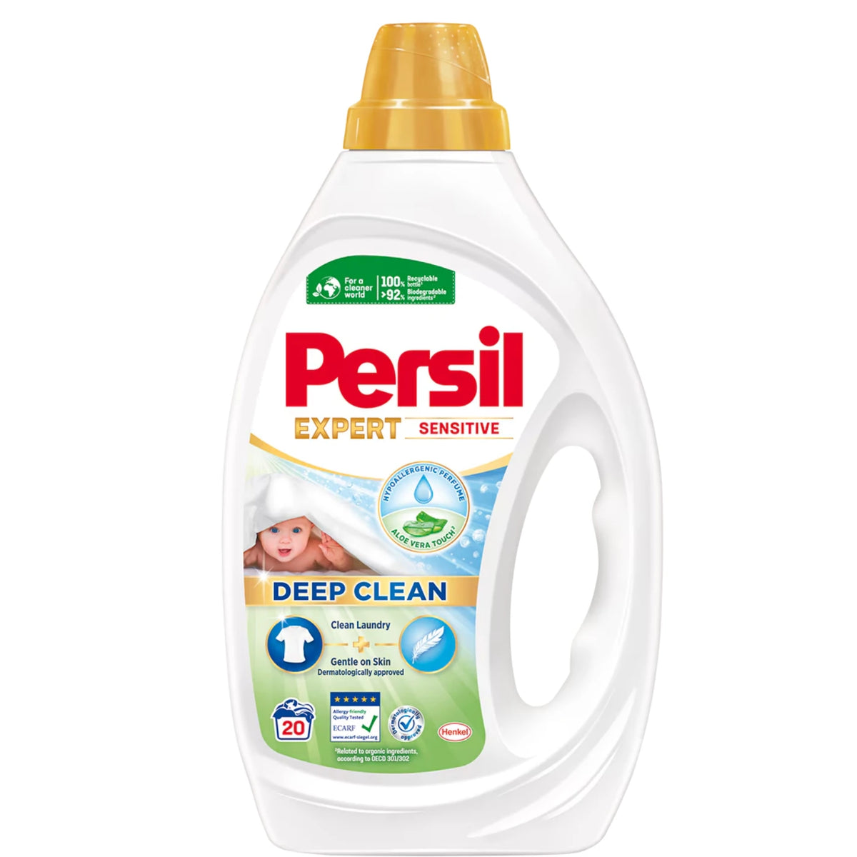 Persil Expert Sensitive Deep Clean Detergent Rufe Gel, 20 Spalari 900ml