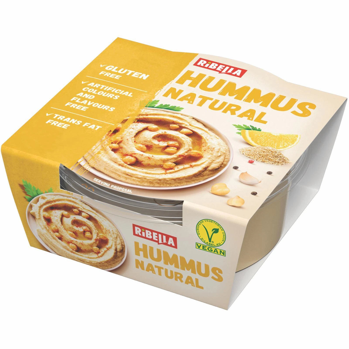 Ribella Hummus Natural, Pastă din Năut, 200 g