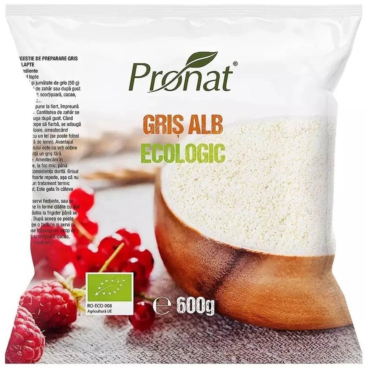 Pronat Griș Alb Eco, 600g
