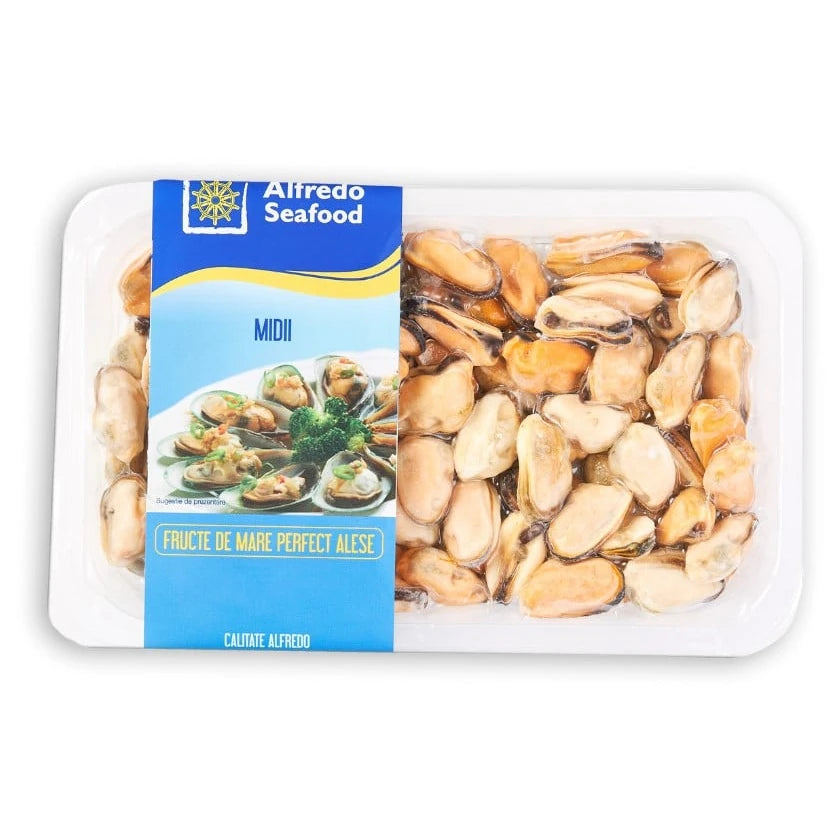 Alfredo Seafood Carne de Scoici (Midii) Prefiarta Congelata, 300 g