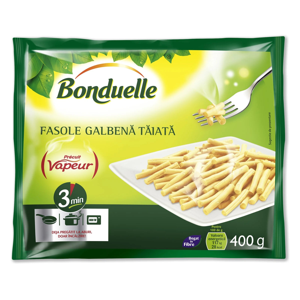 Bonduelle Fasole Galbena Taiata Vapeur 400g