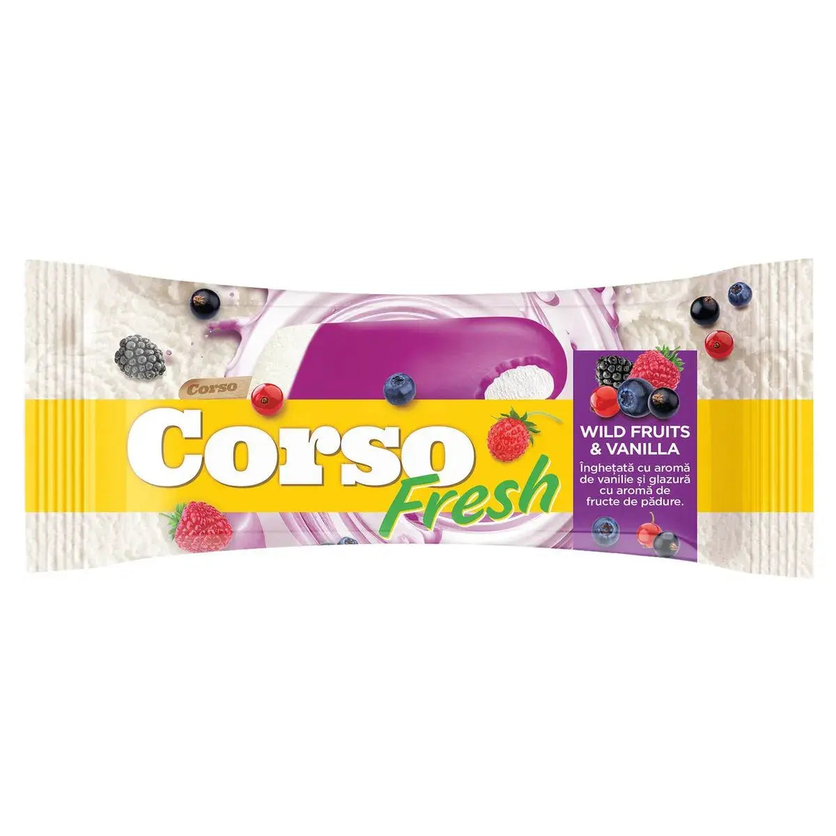 Corso Inghetata cu Aroma de Vanilie si Glazura cu Aroma de Fructe de Padure Fresh 100ml