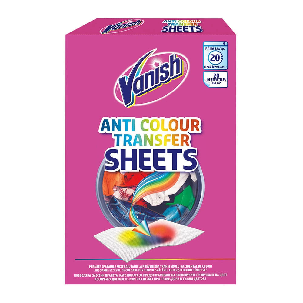 Vanish Servetele Anti-Transfer de Culoare, 20 Buc