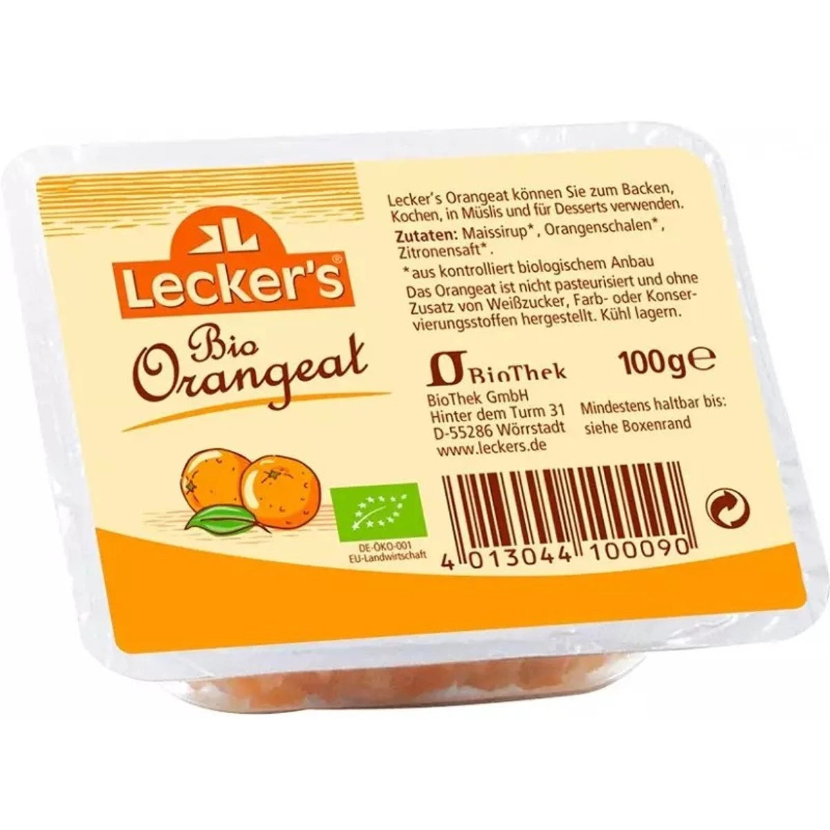 Lecker's Coajă de Portocale Confiată Eco, 100g