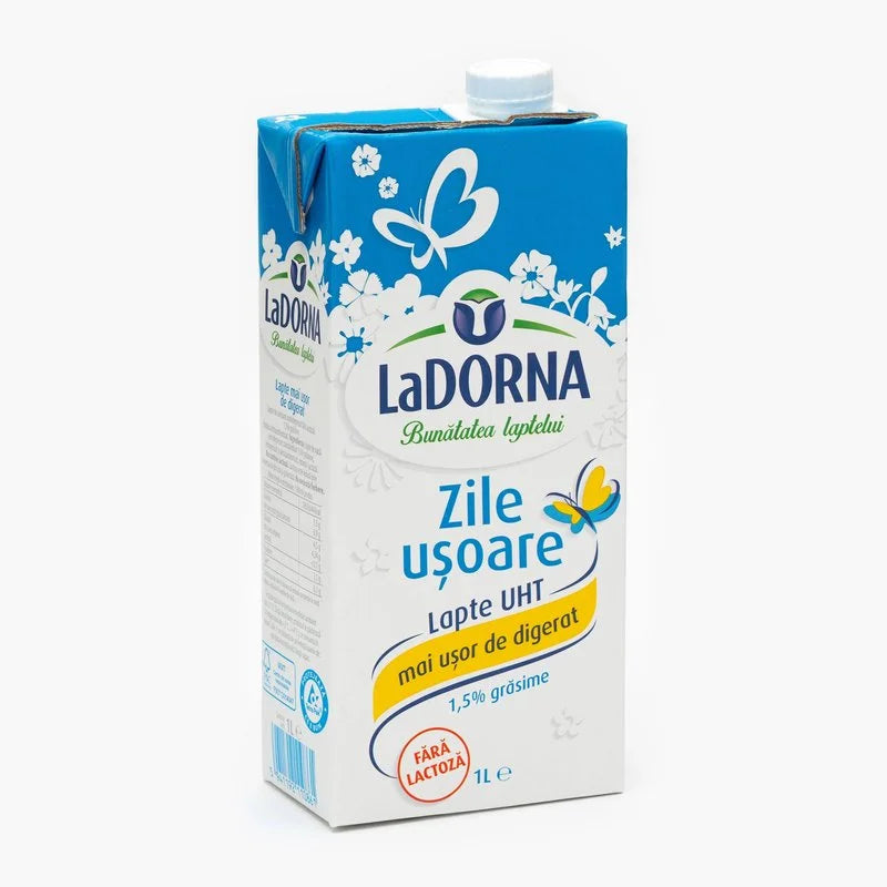 LaDorna Lapte UHT "Zile Usoare" 1.5% Fara Lactoza 1L