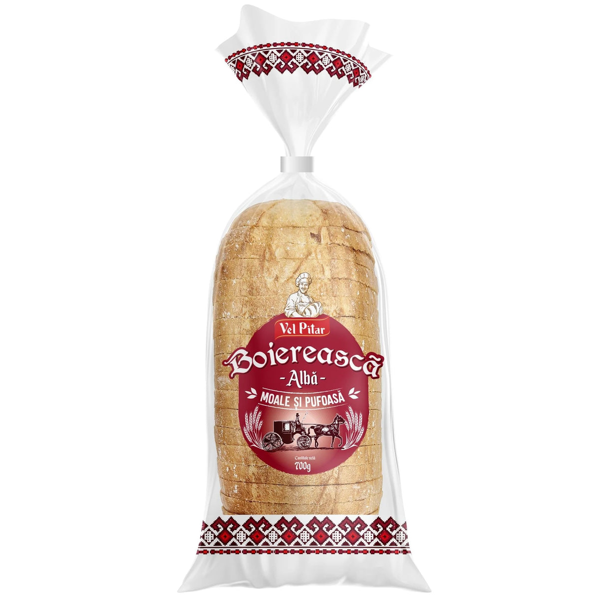 Vel Pitar Paine Boiereasca Alba Feliata, 700 g