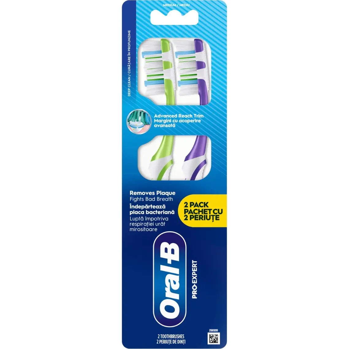 Oral-B Periuță de Dinți Pro-Expert Deep Clean Medium, 2 Bucăți