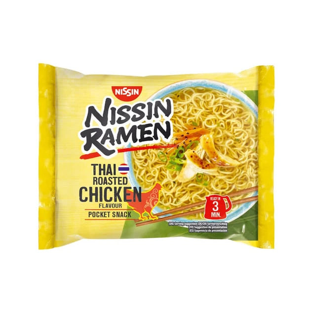 Nissin Ramen Supa de Taitei cu Gust de Pui Fript Thai 65g