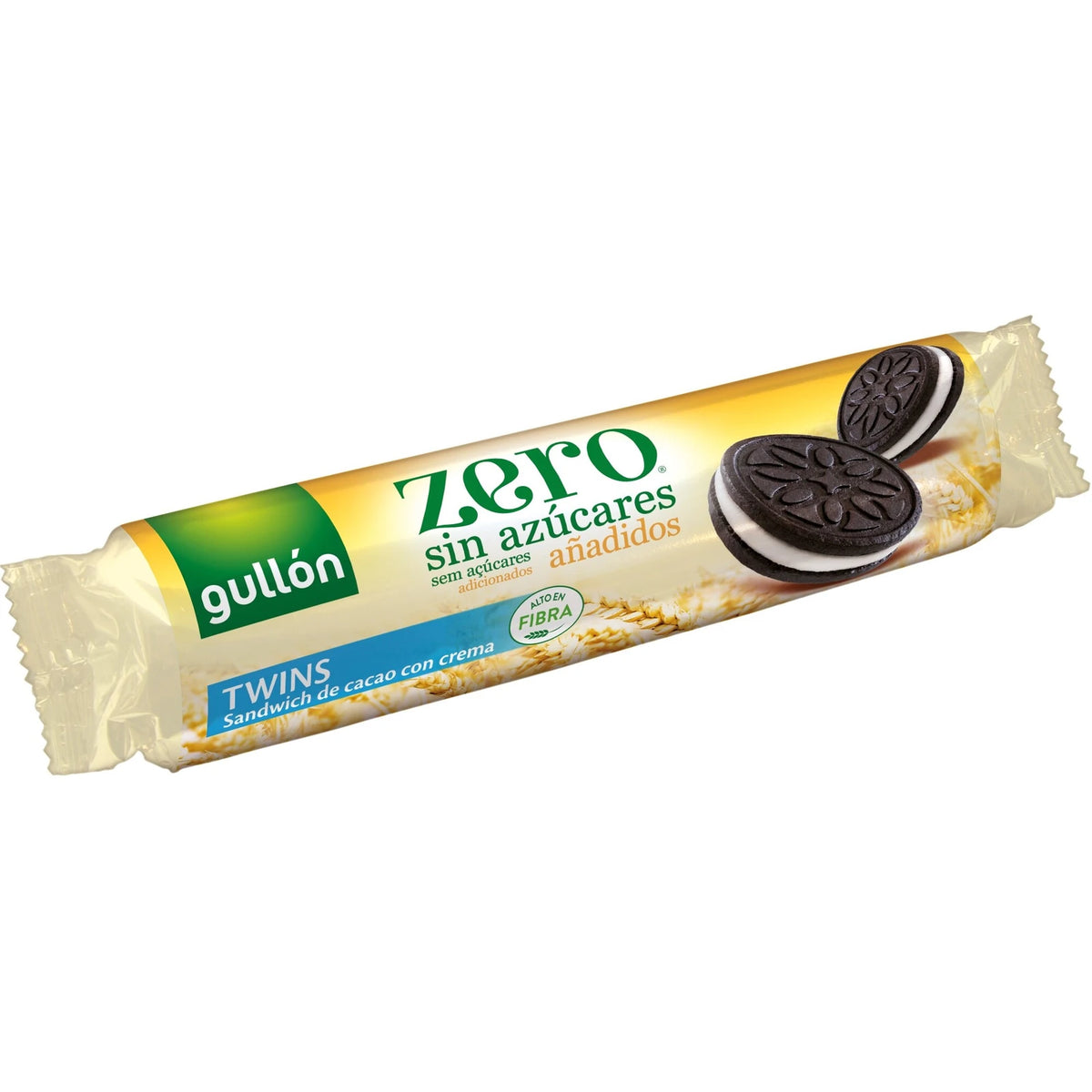 Gullon Zero Twins Biscuiti Sandwich cu Cacao si Crema, fara Zahar Adaugat, 147 g