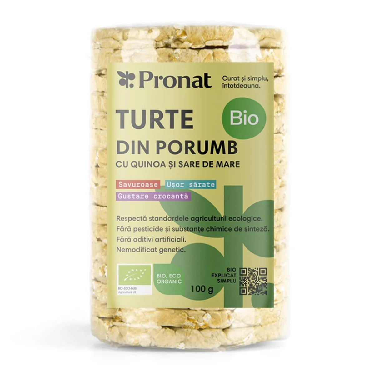 Pronat Turte din Porumb cu Quinoa și Sare de Mare Eco, 100g