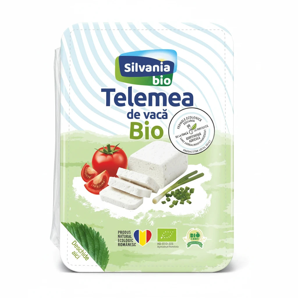 SilvaniaBio ECO Telemea de Vaca Proaspata 200g