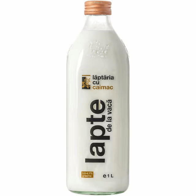 Laptaria cu Caimac Lapte de Vaca 3.8-4.1% Grasime 1L