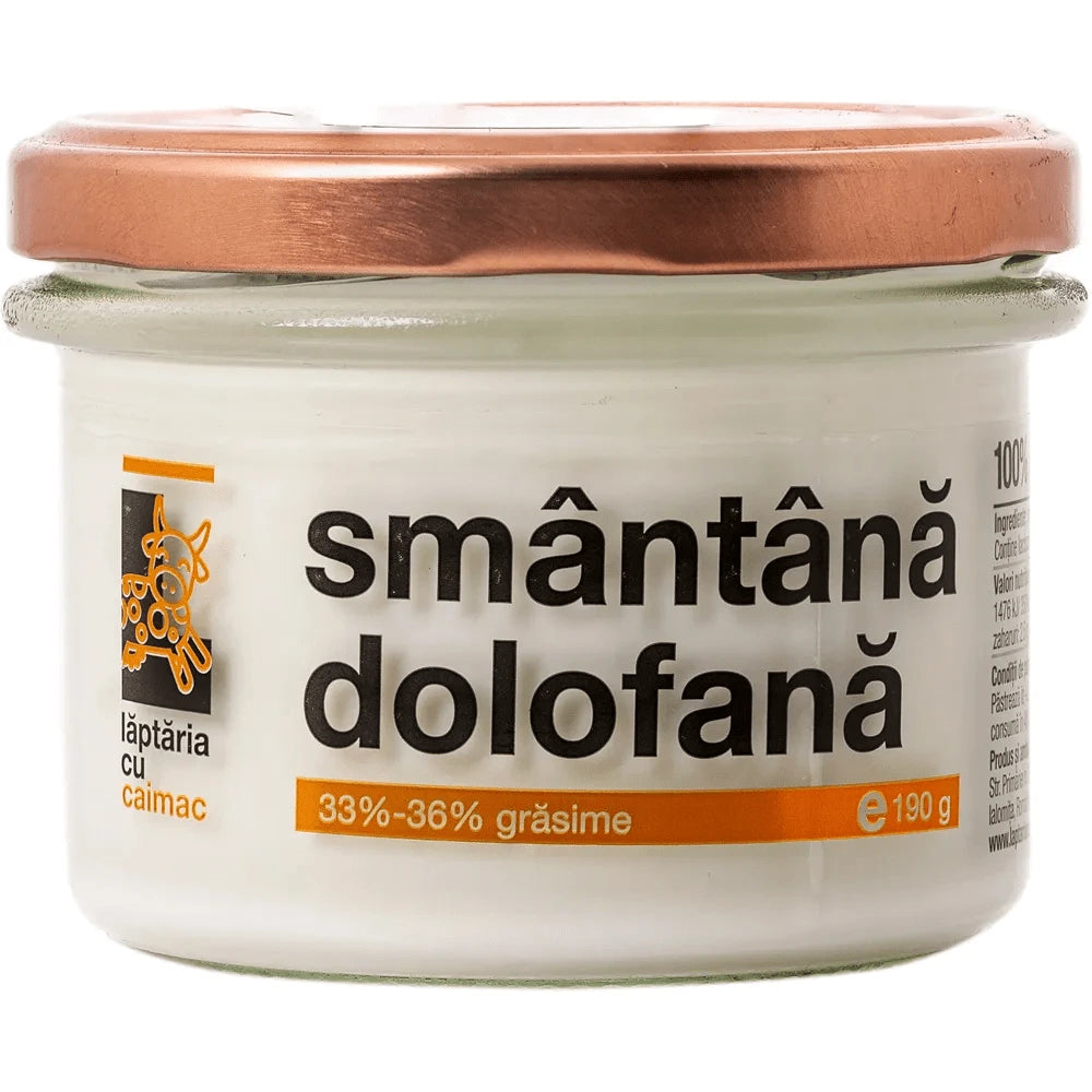 Laptaria cu Caimac Smantana Dolofana 33-36% Grasime 190g