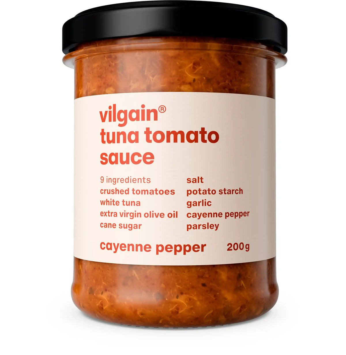 Vilgain Sos de Rosii cu Ton Piper Cayenne, 200g