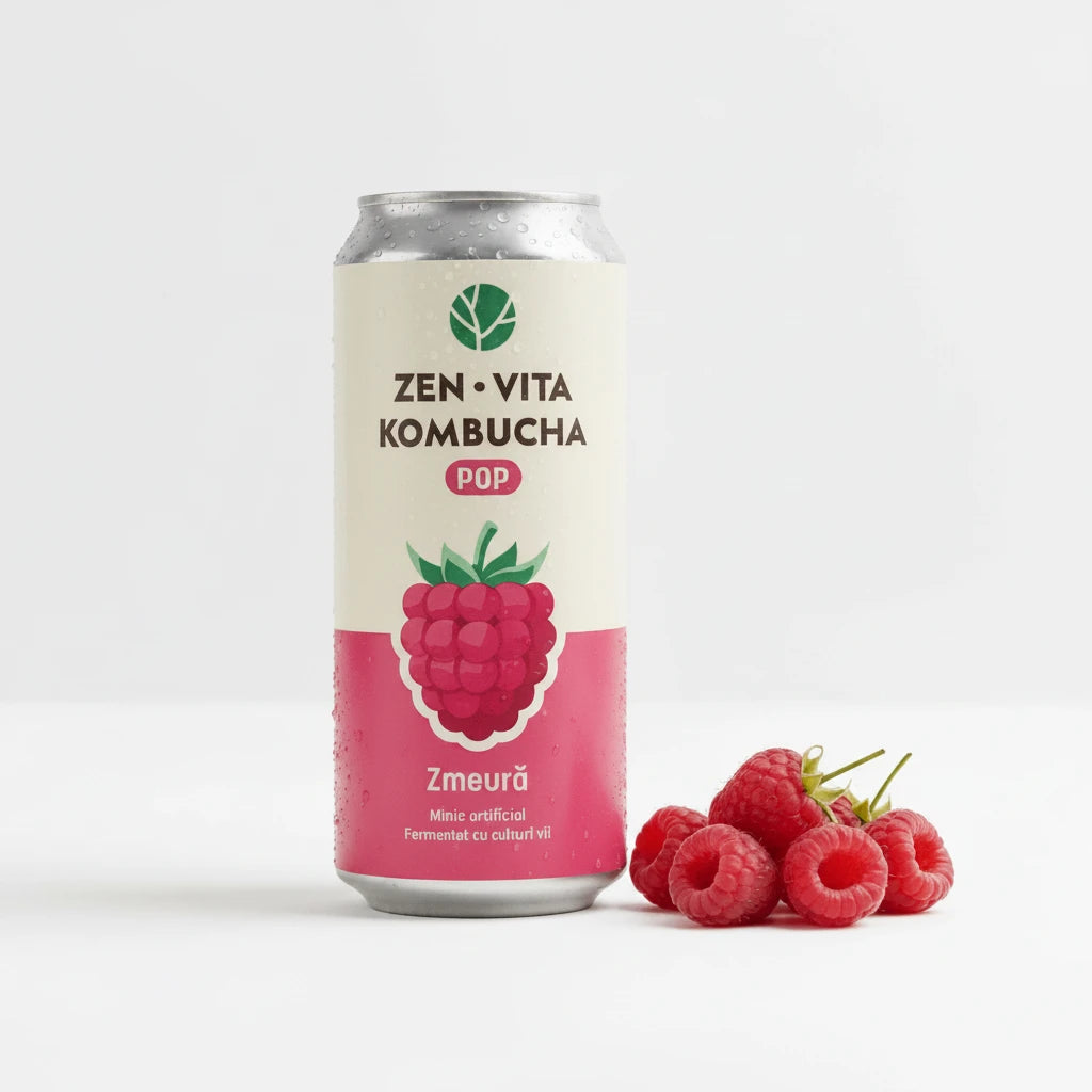 Zenvita Kombucha Pop Zmeura 0.33L