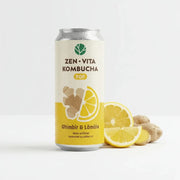 Zenvita Kombucha Pop cu Ghimbir & Lamaie 0.33L