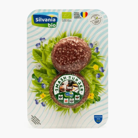 SilvaniaBio ECO Smash Burger din Carne de Vita