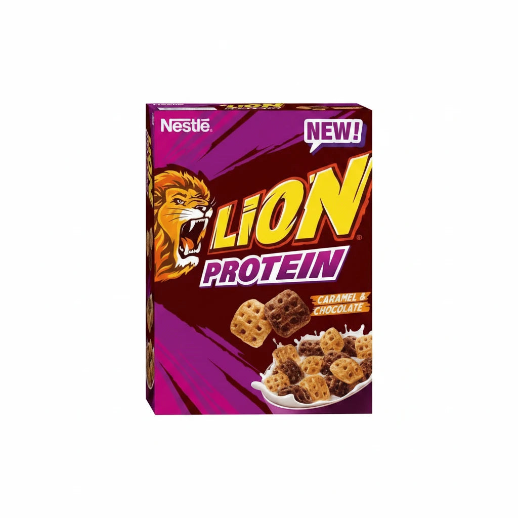 Nestle LION WILD Protein Cereale cu caramel si ciocolata
