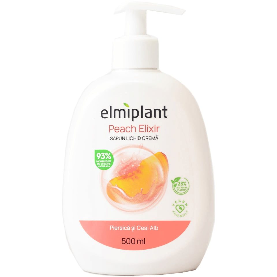 Elmiplant Sapun Lichid Piersica si Ceai Alb 500ml